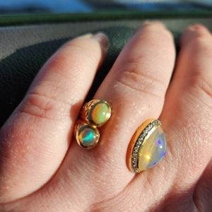Ethiopian Opal gold ring